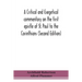 A Critical And Exegetical Commentary On The First Epistle Of St. Paul To The Corinthians (Second Edition)