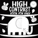 High Contrast Book for Baby: A Black and White Educational Activity at Home for Newborns Helps Stimulate Visual Development, Offering Caregivers an