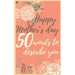 Happy mother's day 50 words to describe you: Perfect gift to customize with your own words - 50 sentences to fill in - Unique gift for mom - order now
