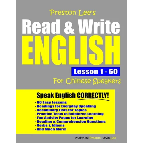 Preston Lee's Read & Write English Lesson 1 - 60 For Chinese Speakers