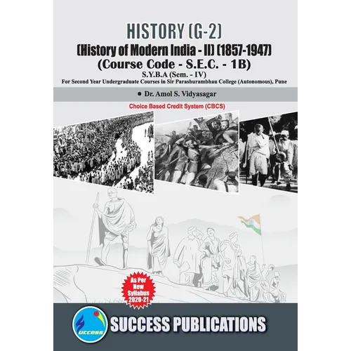 History of Modern India - II (1857-1947) (G-2)(S.Y.B.A, S.P. College, Sem.-IV)
