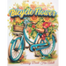 Bicycle Flower Adult Coloring Book: Pedal into Relaxation with Floral Art