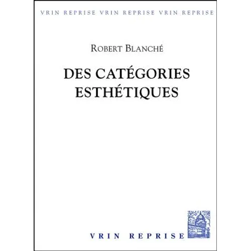 Des Categories Esthetiques