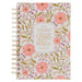 Christian Art Gifts Inspirational Journal, Those Who Trust in the Lord Wide Ruled Notebook, Isaiah 40:31 Bible Verse, Coral Floral, 192 Lined Pages W/