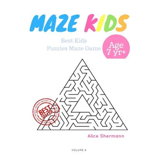 Kids Mazes Age 7+: 50 Best Kids Puzzles Maze Game, Maze For Kids, Children Maze Brain Training Game, Children Mazes Age 7+ Volume 4 Pyramid Maze
