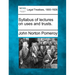 Syllabus of Lectures on Uses and Trusts.