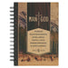 Christian Art Gifts Inspirational Journal, Man of God Wide Ruled Notebook, 1 Tim. 6:11 Bible Verse, Brown, 192 Lined Pages W/Scripture, (8.4" X 6.4" X