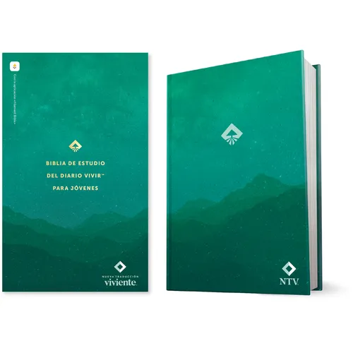Biblia de Estudio del Diario Vivir Para Jóvenes Ntv Con Filament (Tapa Dura, Verde, Letra Roja)