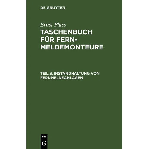Instandhaltung Von Fernmeldeanlagen