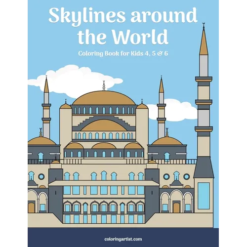 Skylines around the World Coloring Book for Kids 4, 5 & 6