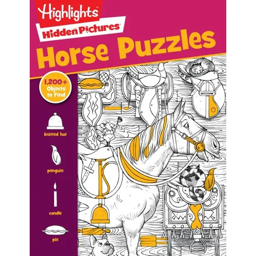 Horse Puzzles: Over 100 Search and Find Puzzles, Barns, Stables and Riding Adventures, Horse-Themed Hidden Pictures Activity Book for Kids 6 and Up