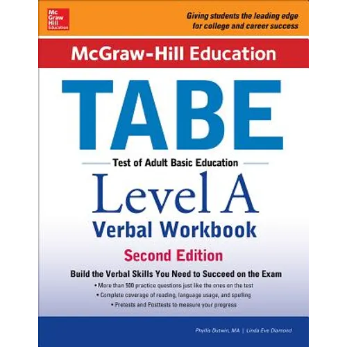 McGraw-Hill Education Tabe Level a Verbal Workbook, Second Edition