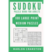 Sudoku Puzzle Book For Adults: 100 Large Print Medium Puzzles for Sudoku Lovers and Fanatics