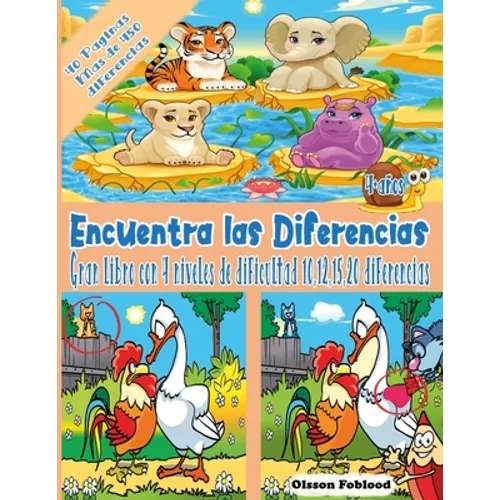 Encuentra las Diferencias: Mi Gran Libro de las Diferencias, Busca y Encuentra Libros Niños 5 años, Pasatiempos niños 6 años, libro con 10,12,15,