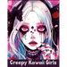 Creepy Kawaii Girls: A Coloring Book of Cute and Spooky Characters for Stress Relief and Relaxation