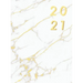 Grand Agenda 2021 Semainier: Couverture Rigide, Agenda Semainier 2021 1 Semaine sur 2 Pages, Agenda Planner 12 Mois, Planificateur Relié, Marbre blanc