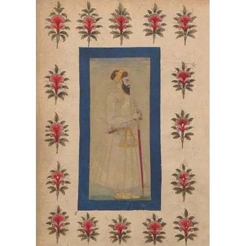 Carnet Ligné Ligné Notable Indien En Pied, Miniature 18e