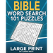 Bible Word Search 101 Puzzles Large Print: Puzzle Game With Inspirational Bible Verses for Adults and Kids