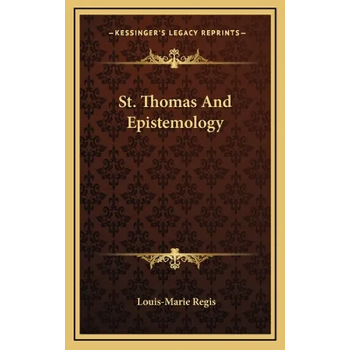 St. Thomas And Epistemology
