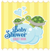 Our Little Turtle's Baby Shower Guest Book: A Cute Sea Turtle Themed Square Hardcover Baby Shower Guest Book for Boys with Sign-In Pages, Wishes for B
