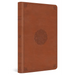 ESV Large Print Thinline Bible (Trutone, English Saddle, Emblem Design)