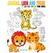 Jaguar, lion and tiger coloring book for kids: Beautiful tiger lions and jaguar coloring book for kids 3-4-5-6-7-8-9-10-11-12 years old