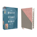 Niv, Quest Study Bible, Large Print, Leathersoft, Gray/Pink, Thumb Indexed, Comfort Print: The Only Q and A Study Bible