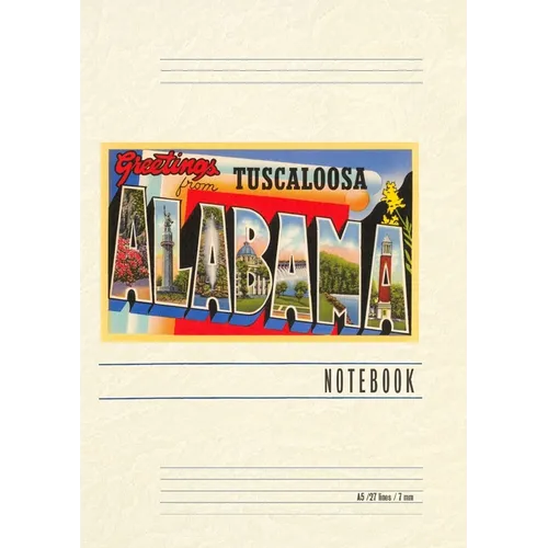 Vintage Lined Notebook Greetings from Tuscaloosa, Alabama