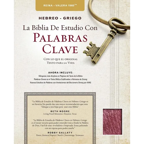 The Hebrew-Greek Key Word Study Bible Spanish Edition: Reina-Valera 1960 Edition Bonded Burgundy