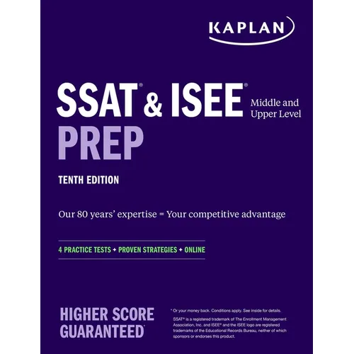 SSAT & ISEE Middle & Upper Level Prep: 4 Practice Tests + Proven Strategies + Online