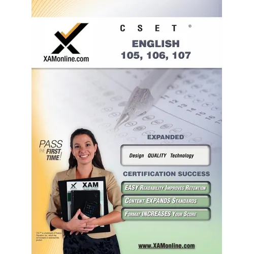 Cset English 105, 106, 107 Teacher Certification Test Prep Study Guide