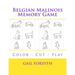 Belgian Malinois Memory Game: Color - Cut - Play