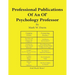 Professional Publications of an Ol' Psychology Professor