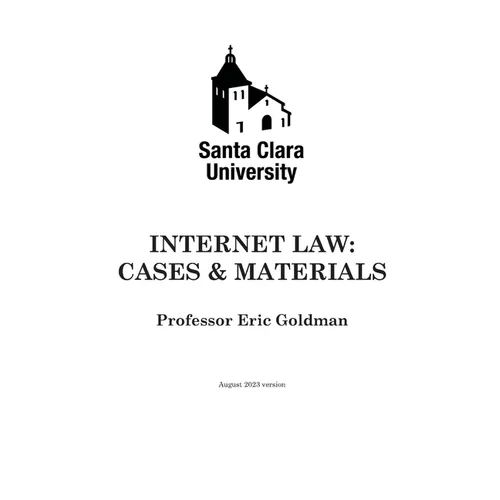 Internet Law: Cases & Materials (2023 Edition)