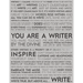 Writer Motivational Notebook - Writing Prompts To Cure Writer's Block - The Writing Manifesto Blank Journal: Writing Quotes to Inspire Writing & Poetr