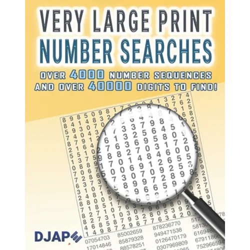 Very Large Print Number Searches: Over 4000 number sequences and over 40000 digits to find!
