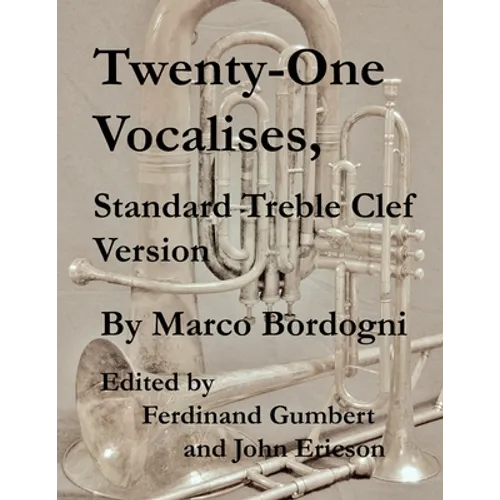 Twenty-One Vocalises, Standard Treble Clef Version