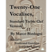 Twenty-One Vocalises, Standard Treble Clef Version