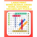 Large print word search, cross word, scramble vocabulary puzzle