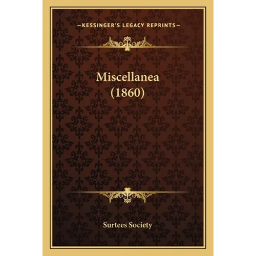Miscellanea (1860)