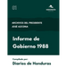 Informe de Gobierno 1988: Archivos del Presidente José Azcona