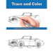 Trace and Color: Classic British Cars: Adult Activity Book