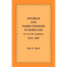 Divorces and Names Changed in Maryland by Act of the Legislature, 1634-1867