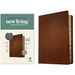 NLT Personal Size Giant Print Bible, Filament Enabled Edition (Red Letter, Genuine Leather, Brown, Indexed)