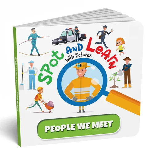Spot and Learn with Pictures: People We Meet: A Fun & Interactive Board Book to Develop Observation Skills and Vocabulary for Kids, Toddlers [Penguin