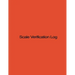 Scale Verification Log: 8.5 X 11, 210 pages, Orange Cover
