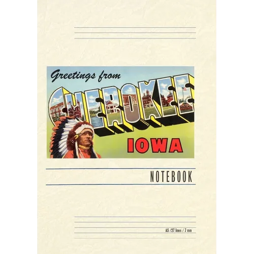 Vintage Lined Notebook Greetings from Cherokee