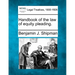Handbook of the law of equity pleading.