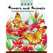 Easy Flowers and Animals Coloring book: An Adult coloring Book