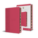 KJV Holy Bible, Large Print Medium Format, Fuchsia Faux Leather W/Ribbon Marker, Red Letter, Thumb Index